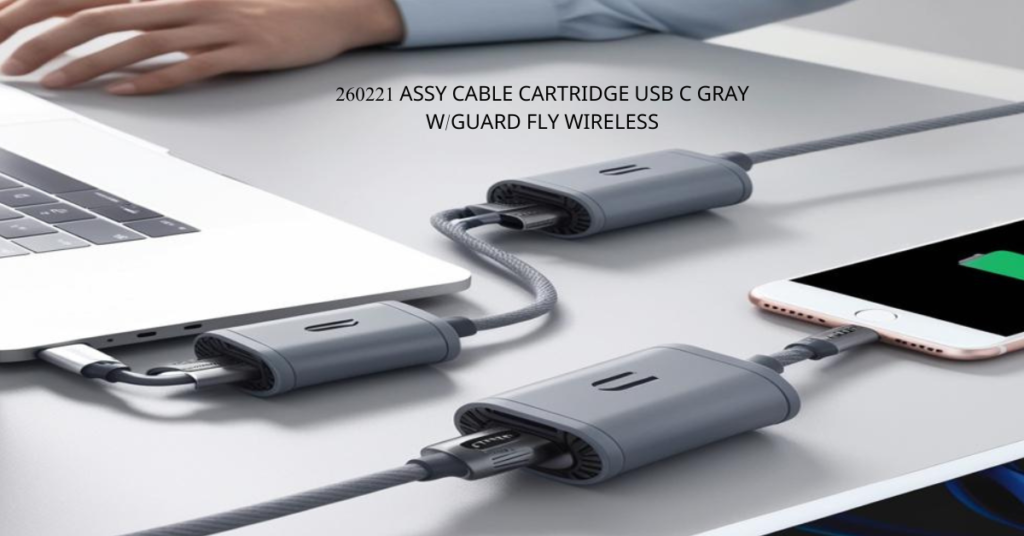 260221 ASSY CABLE CARTRIDGE USB C GRAY W/GUARD FLY WIRELESS